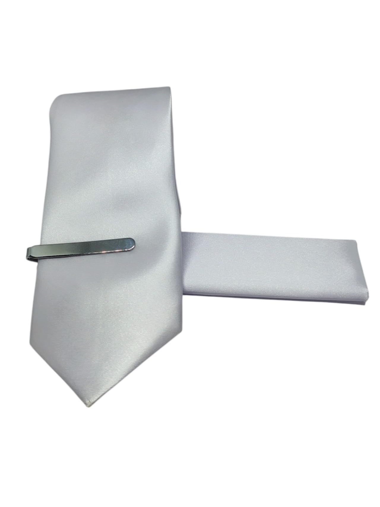 FashMade Italian Microfibre Tie & Pocket Square Combo with Silver Brass TiePin | 2.75 Inch Broad Tie | 10x10 inch Pocket Square TP-26-image-45