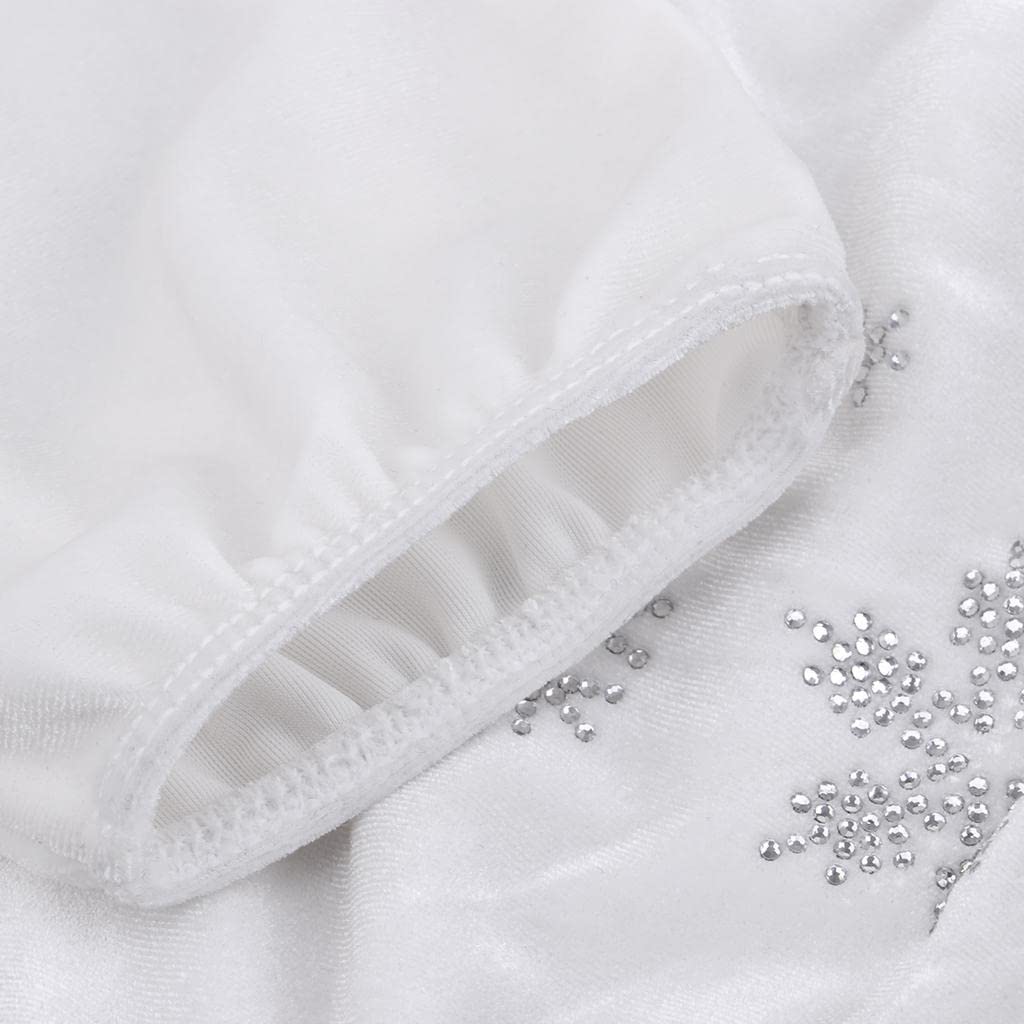 2 coperture protettive per scarponi da pattinaggio artistico in velluto bianco-S bianco S bianco S