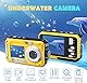 MINENICE Unterwasserkamera, Full HD 2,7K 48MP wasserdichte Digitalkamera, mit LED Anti Shake Digitalkamera zum Schnorcheln(Gelb)