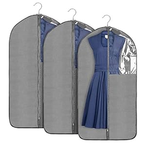 Housses De Vêtements 3pc Stockage Des Costumes Stockage Des Vêtements De Maison Sac De Rangement De Voyage Portable Rangement Des Robes 110 x 60 cm