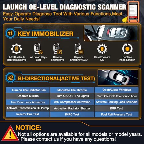 2025 LAUNCH Creader Elite fit for GM Bi-Directional Scanner, All Resets Full System Diagnostic Scan Tool, ECU Coding, Full OBD2 Code Reader for Buick/Chevrolet/Cadillac/GMC, Lifetime Free Update