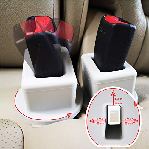 Image of Seat Belt Buckle Holder - Easy Access to The Buckles of Rear Seats - Plug The Seat Belt in with Only One Hand - Friendly to Kids, and Passengers with Special Needs (Fluorescent x2)