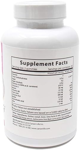 Miniatura 2 de Carson Life Gomitas multivitamínicos para mujer por Julian Gil  60 gomitas masticables  Boost sistema inmunológico  sin azúcar, suplemento dietético