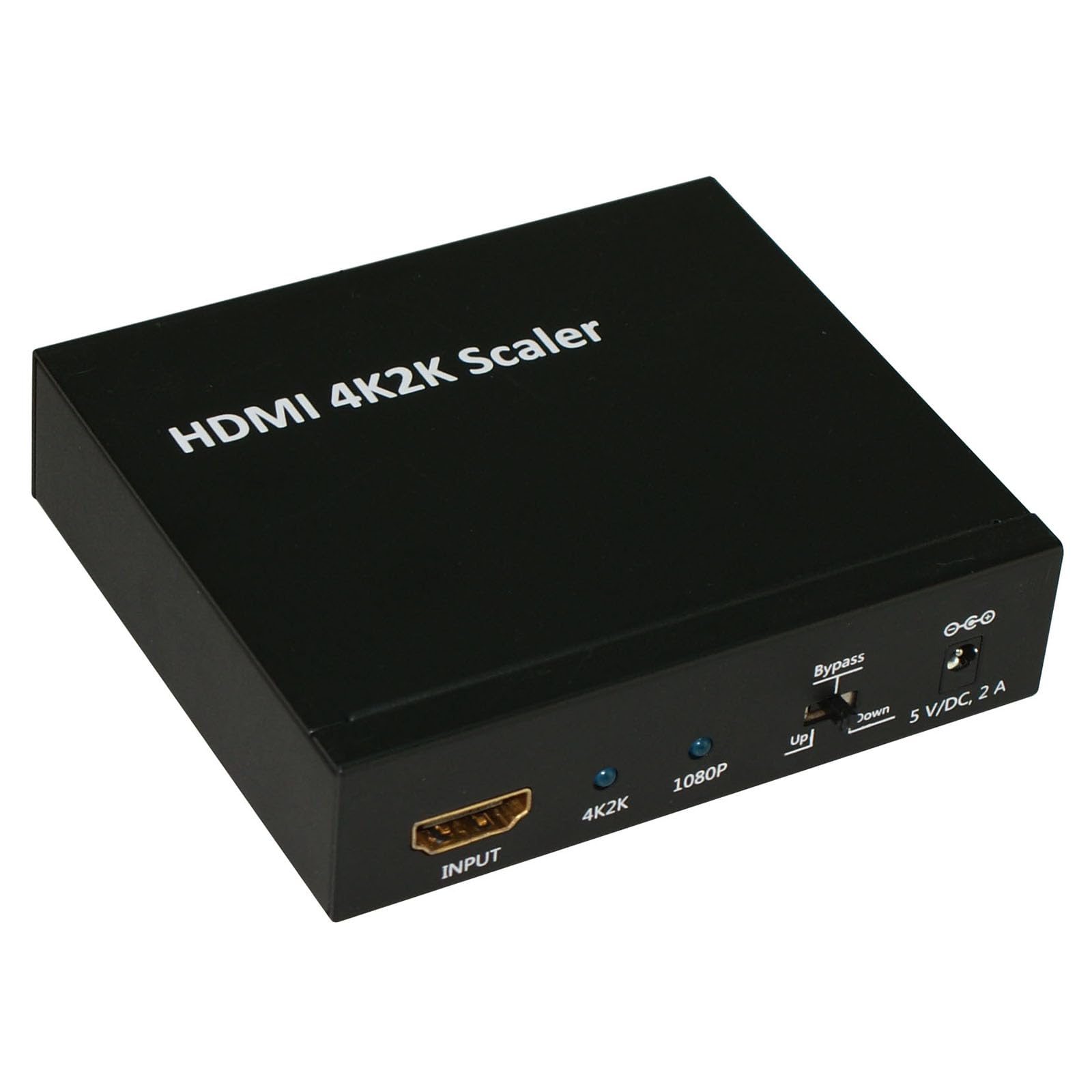 HDMI 4K2K Scaler with Upscale to 4K, Downscale to 1080p@24, HDMI Bypass, Dual Simultaneous Outputs, User-Friendly Interface,HD to Ultra HD Signal
