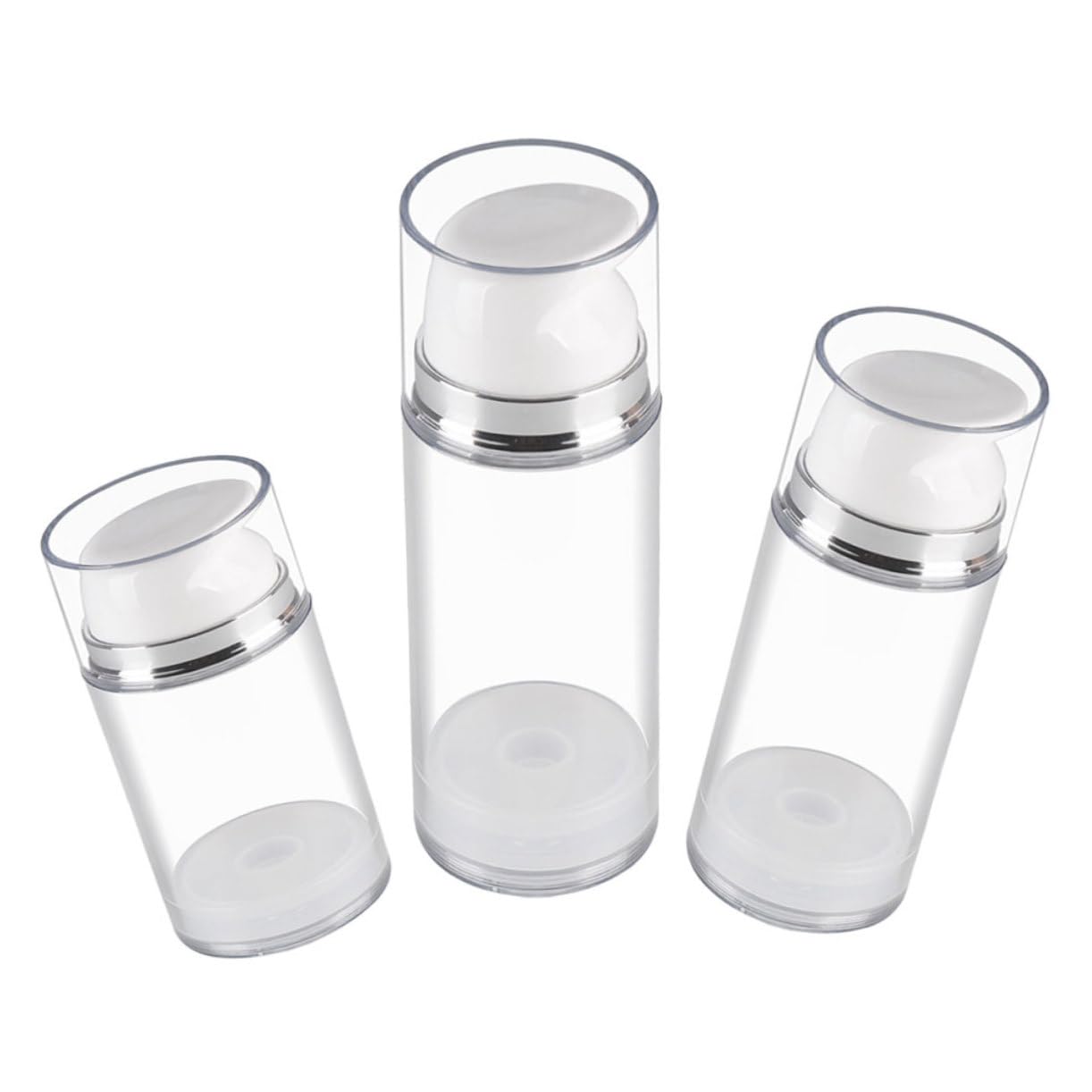 FOMIYES 15 Piezas botella de loción vacía Envase de plástico para loción Envase de plástico para manos dispensador de champú de viaje botella de loción sin aire práctica botella de crema