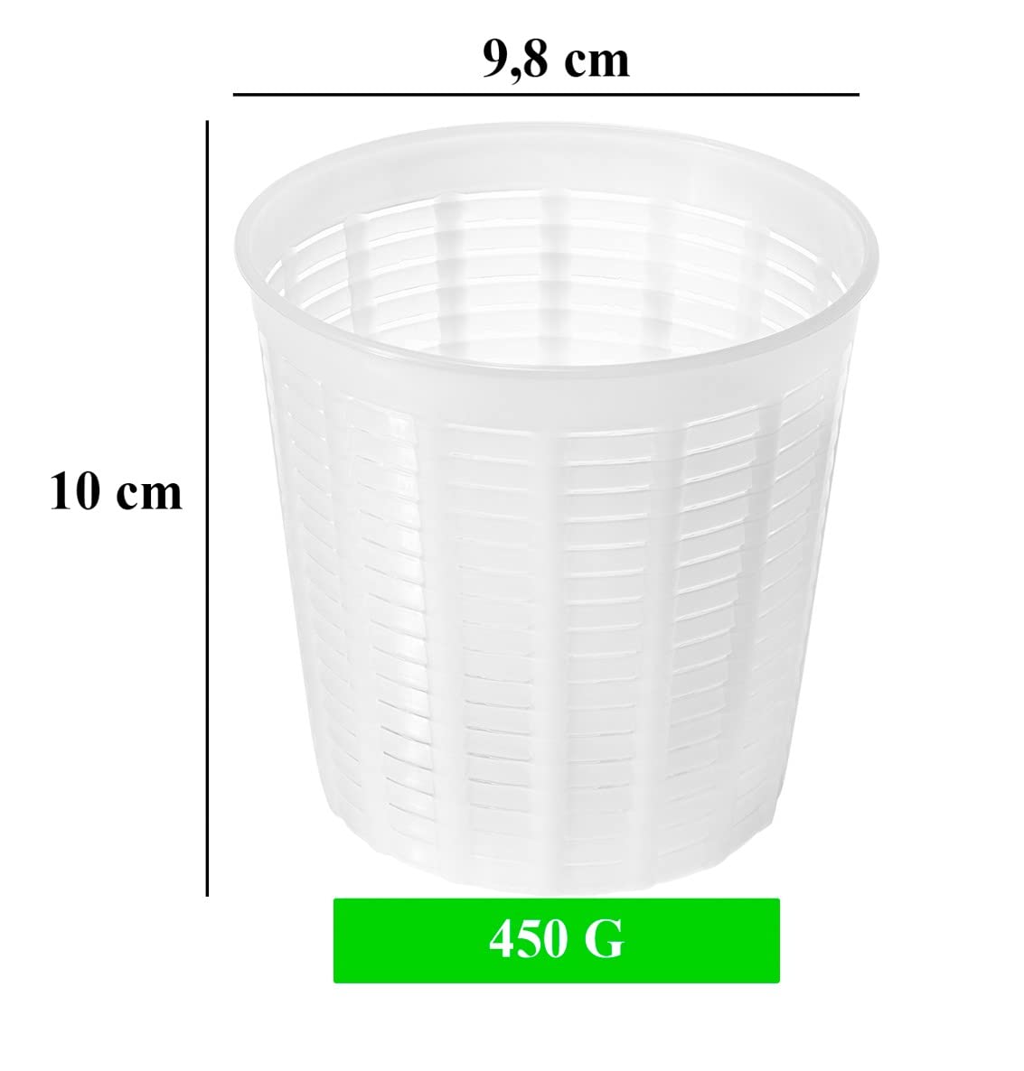 AlcoFermBrew 15 x Moule à fromage - 0.35kg - 9.8x10cm - Forme à fromage | Moule à faisselle | Fromage maison