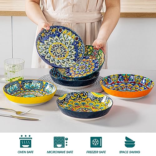 vancasso-Pasta-Bowls-Ceramic-Salad-Bowls-of-6-32-oz-Large-Corlorful-Serving-Bowls-for-Kitchen-Dishwasher-Microwave-Safe-Soup-Bowls-Pasta-Plates vancasso Pasta Bowls Ceramic Salad Bowls of 6 32 oz Large Corlorful Serving Bowls for Kitchen Dishwasher Microwave Safe Soup Bowls Pasta Plates