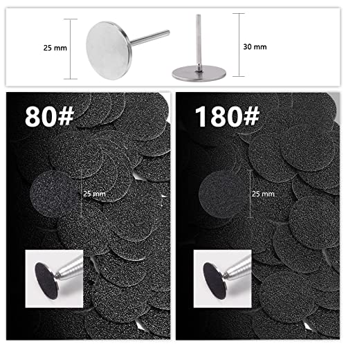 qingmeng Pack of 100 Feet Grinder Sandpaper, Replacement Sandpaper, Sanding Disc, Pedicure Tool, Discs Pad, Callus Removal - Image 3