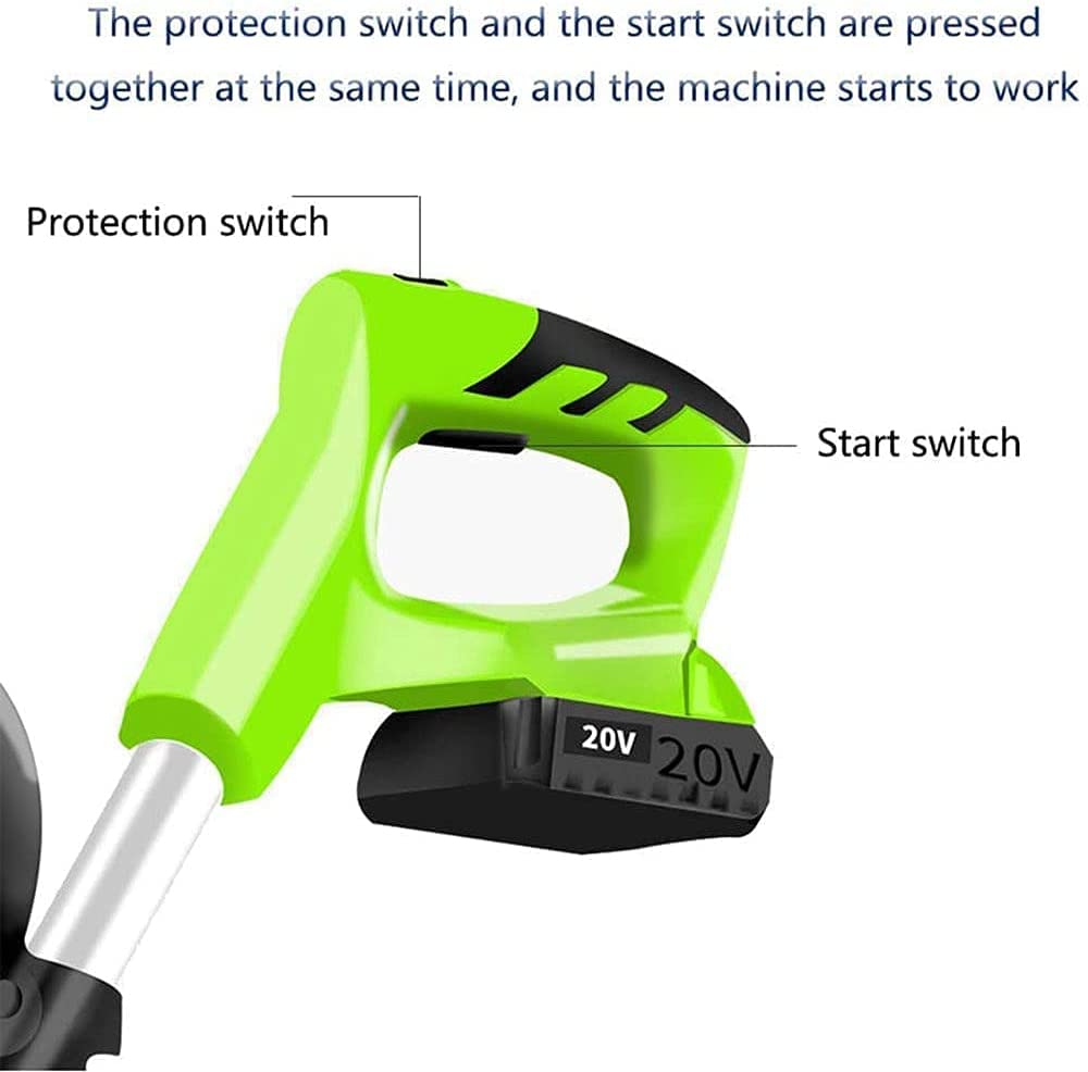 Cultivadores, eléctrico inalámbrico, cultivador Manual portátil de 20 V, con batería Recargable y Cargador, Mango Ajustable de 97-127 cm