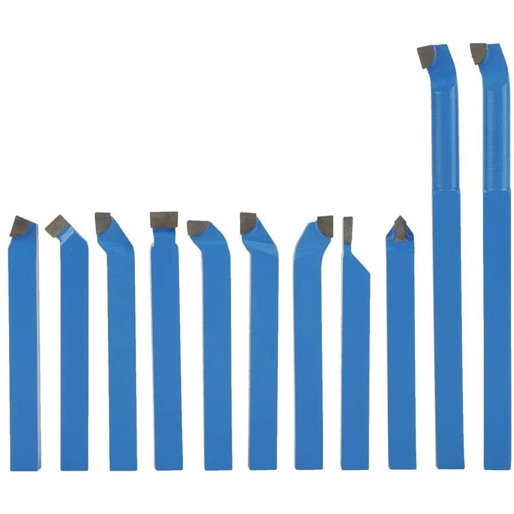 SET UTENSILI PER TORNIO DA TAGLIO 16X16mm 11pz BRASATI IN ACCIAIO AL TUNGSTENO SCATOLA LEGNO