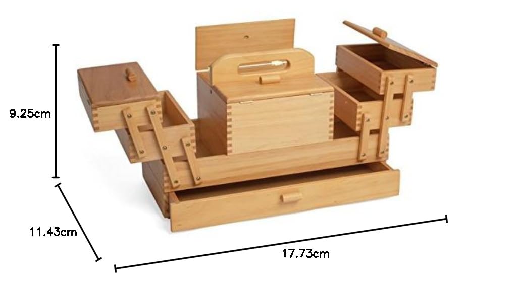 Nähkasten 45 x 23,5 x 29 cm/aufklappbar/Holz