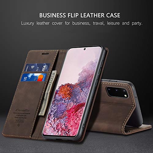 Étui portefeuille Samsung S20 aimanté avec support de visionnage