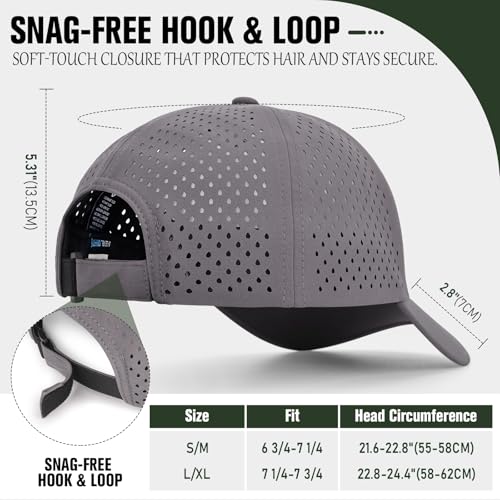 Image of AOPREL Baseball Cap Breathable Mesh Golf Hat Quick Dry Adjustable Baseball Hats for Men and Women Sport Running Workout