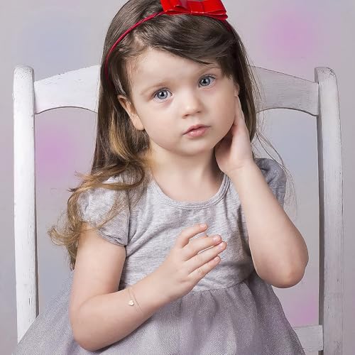 Turandoss Dainty Heart Initial Bracelets for Women Girls, 14K Gold Filled Handmade Personalized Letter Layered Heart Initial Bracelets for Women Teen Girls Jewelry Gifts3