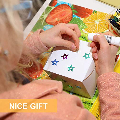 Ucec Shimmer Cardstock Paper 8.5 X 11, 60 Sheets 20 Assorted Colors Shiny Construction Paper, Double-Sided Rainbow Bright Cardstock 250Gsm For Diy Art, Scrapbook, Paper Crafting,School Supplies #TOP5