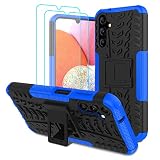 Iokmax Samsung Galaxy A14 4G/5G Case with 2 Pack Screen Protector,Military Grade Shockproof, Heavy D