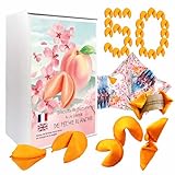 D&D Fun Cookies Set de biscuits de fortune au goût de Pêche Blanche | Excellent cadeau pour les invités | Fortune cookies pour les fêtes | Emballage individuel | Biscuits de fortune chinois (M)