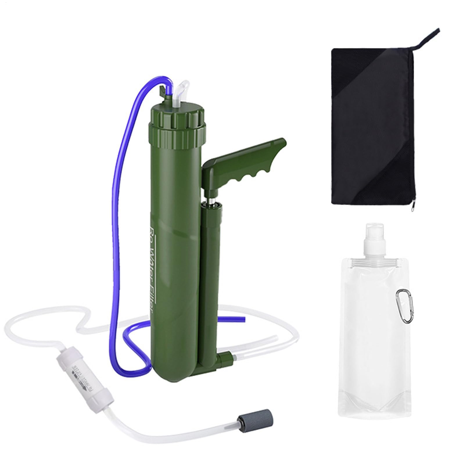 Generisch Filtro 'acqua da campeggio, pompa a mano, filtro 'acqua da | trekking, 0,0001 micrometri, di sopravvivenza ad alta precisione per bere in sicurezza all'aperto