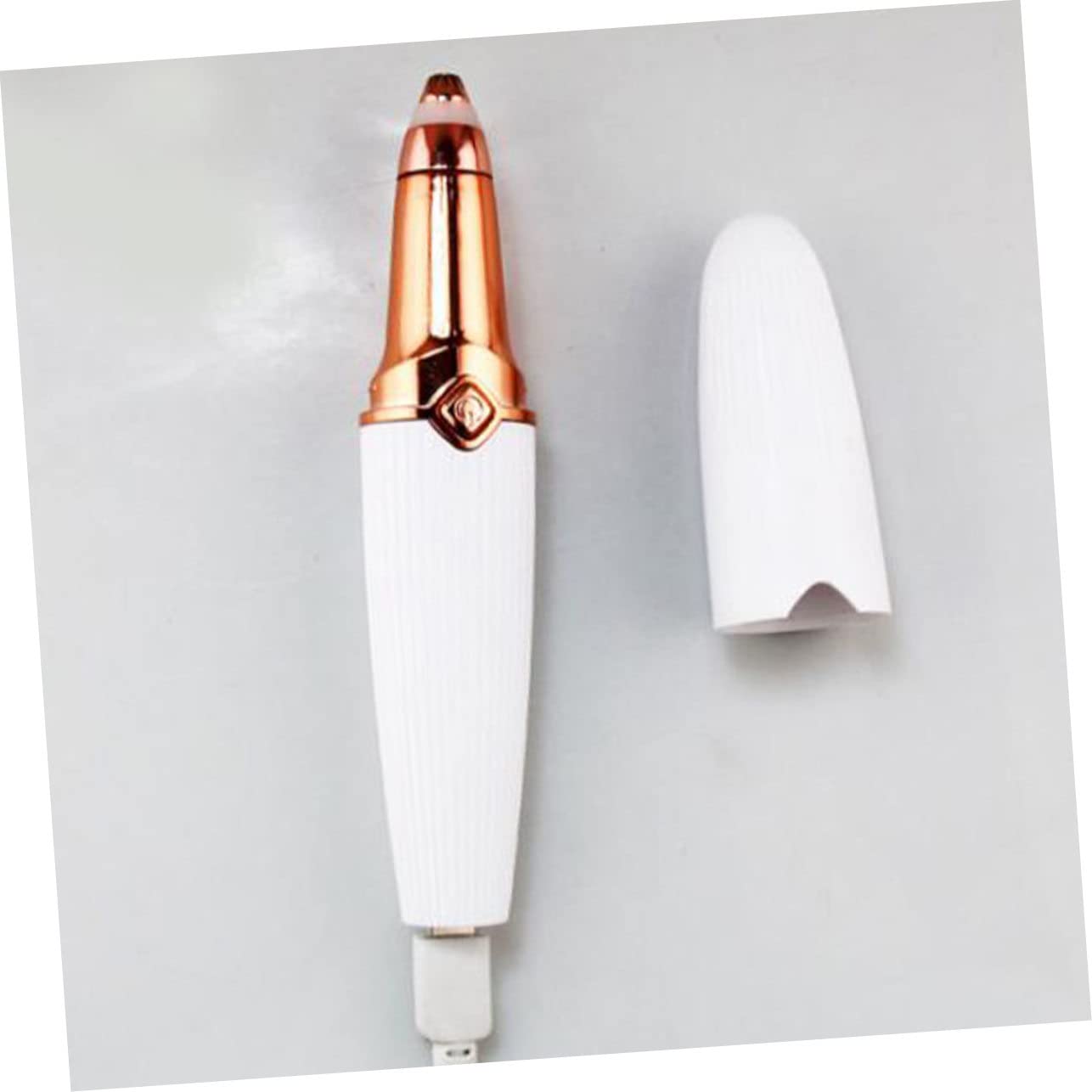 Hohopeti 4 Pezzi Rasoio Elettrico per Donne Epilatore Sopracciglia e Strumento Rimozione Portatile Bianco con Doppia per Depilazione Liscia e Facile Usare per Viaggi e Utilizzo