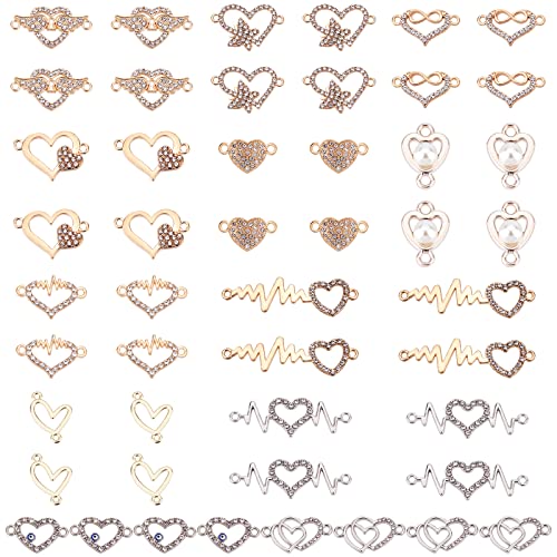 PH PandaHall 12 Styles Heart Charms
