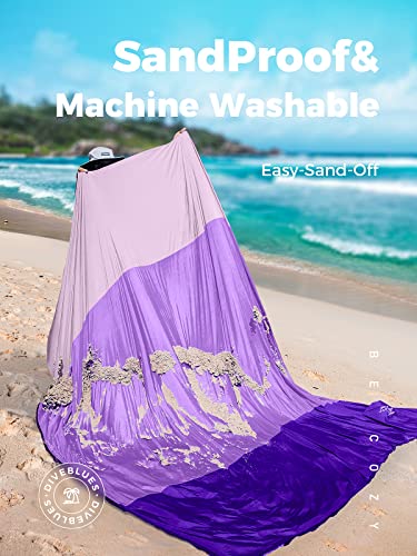OCOOPA Extra Large Beach Blanket, Sand Free, Large Oversized Camping Mat, Comfortable Parachute Nylon, Cozy& Chic, Compact& Light, 4 Stakes&1 Travel Bag, S09 - Thumbnail 3