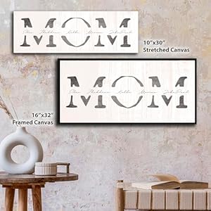 Personal-Prints Personalized MOM and Children Art | Customized with all Kid’s Names |Unique and Customized Gift for Mother’s Day, Mom’s Birthday or Christmas | Canvas Art (6"x18" Stretched Canvas) Personal Prints Personalized MOM and Children Art Customized with all Kids Names Unique and Customized Gift for Mothers Day Moms Birthday or Christmas Canvas Art 6×18 Stretched Canvas