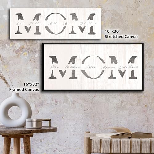 Personal-Prints-Personalized-MOM-and-Children-Art-Customized-with-all-Kids-Names-Unique-and-Customized-Gift-for-Mothers-Day-Moms-Birthday-or-Christmas-Canvas-Art-6×18-Stretched-Canvas Personal Prints Personalized MOM and Children Art Customized with all Kids Names Unique and Customized Gift for Mothers Day Moms Birthday or Christmas Canvas Art 6×18 Stretched Canvas