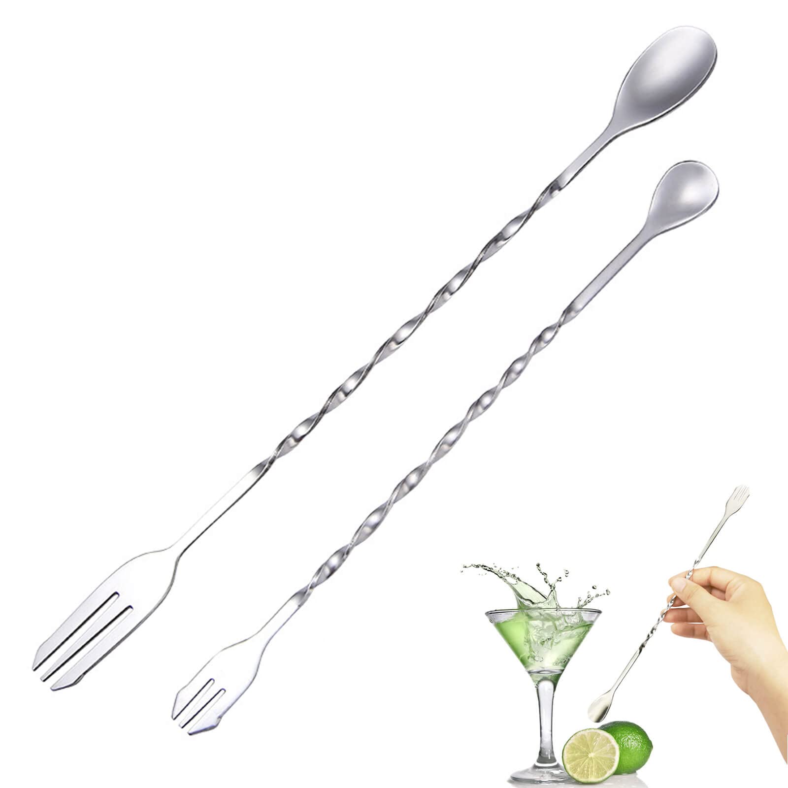 Amazon | バースプーン マドラー ロングスプーン 2本セット 32cm