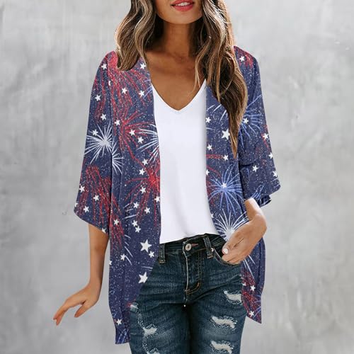 Quimonos Boho para mulheres, cardigã leve de verão, saída de banho, casual, solta, roupa de banho 4