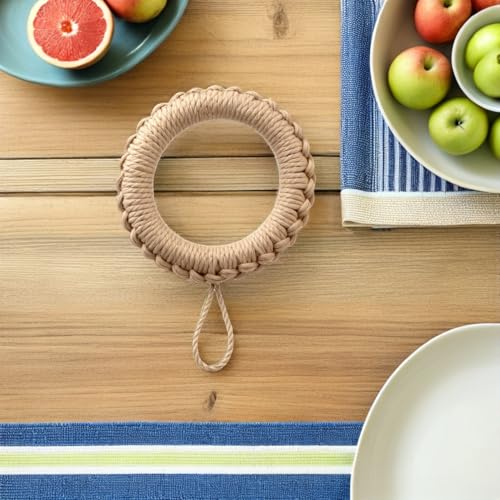 Dessous de plat en jute pour table à manger - Set de table campagne rustique et convivial - 6