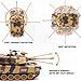 QuirkyGlee 1:18 Scale Remote Control Army Tank - US M1A2 Battle RC Tank Model Toys for Adults - 15 Channel Full Function Military Toy with 360 Degree Rotating Turret Smoke Light Sound