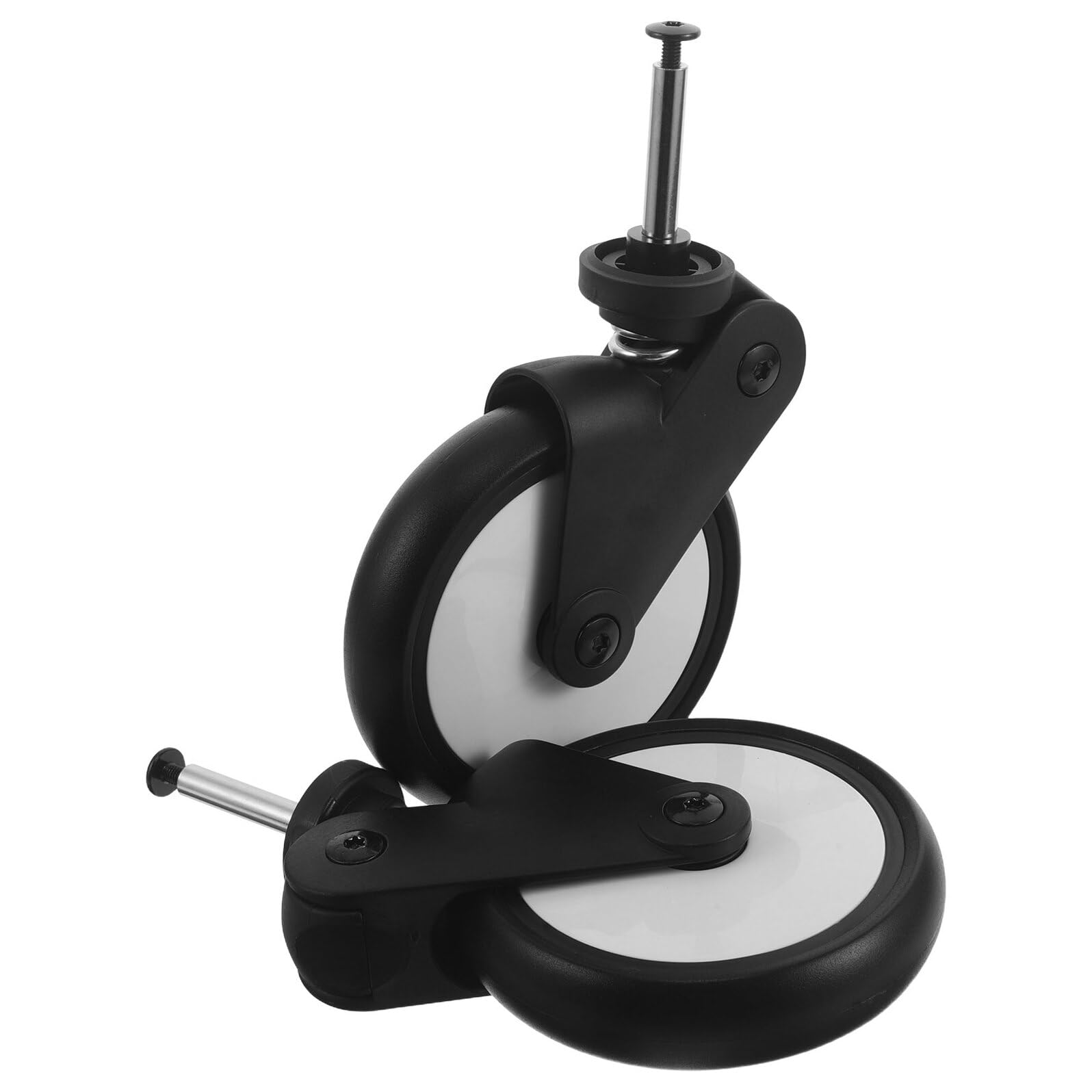 minkissy Roues Avant de Poussette Bébé en Caoutchouc, 1 Paire de Remplacement, Diamètre Standard, Compatibles Poussettes Garçon et Filles, Résistantes à L'usure, Adaptées pour Usage