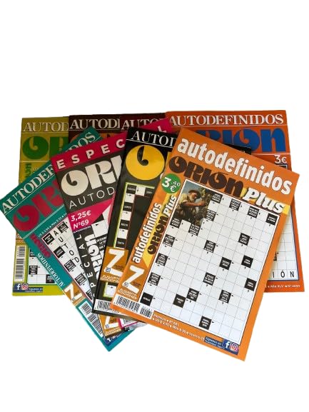 Pack de 8 Libros de Pasatiempos ORIÓN. Autodefinidos para Adultos Variados. - Ed. Zugarto -.