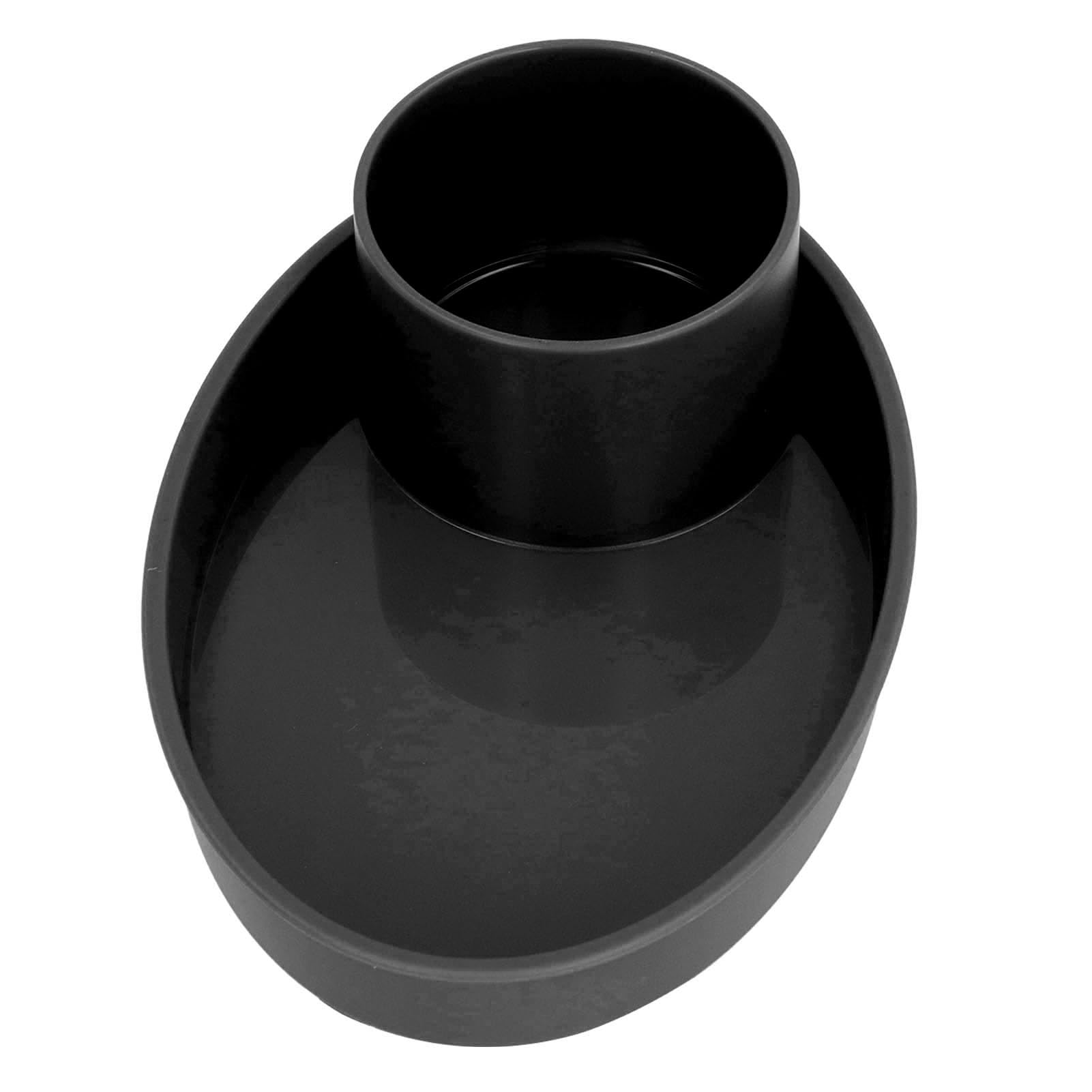 Hilitand Car Seat Snack Tray, Portable Cup Holder Plate for Toys Water Glasses Accessories with Rotating Design (Black)