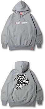 Amazon.co.jp: crazy raccoon CR LOGO HOODIE Lサイズ グレー
