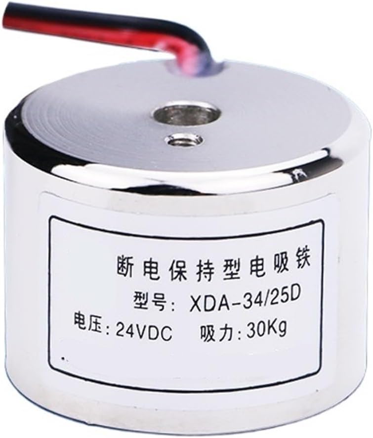 DC Electromagnet, Power-Off Holding Electromagnet, Suction Force 30KG, Voltage 24V 12V