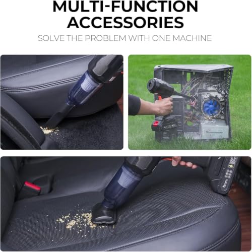 Image of Portable Car Vacuum | Handheld Car Vacuum Cordless | Portable Car Vacuum With 21000 pa HIgh-Power-Suction-Home-Office-Pet | Car Dust CleanerFOR CLEAN CLOTHES (H1)