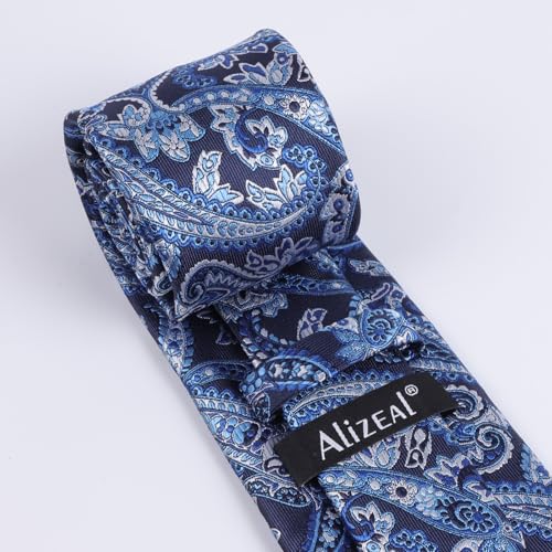 Image of Alizeal Mens 3.15'' Vintage Paisley Tie Pocket Square Set
