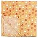 30x30 Inch Plush Fleece Baby Blanket - Assorted Colors Polka Dot Blankets by bogo Brands (Orange)