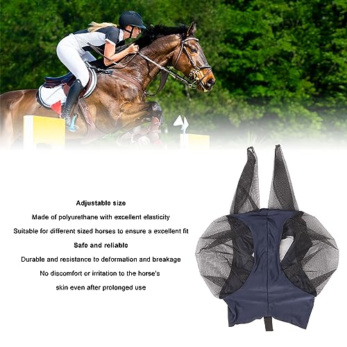 Cobertura Facial de Cavalo, Proteção Facial Respirável para Proteção de Cavalos Evita Insetos Poliur