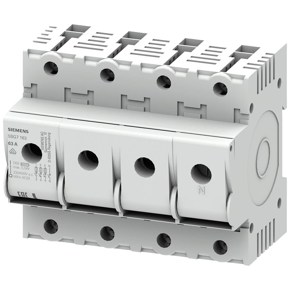 Siemens - Interruptor minized-n d02 3 polos+neutro 63a