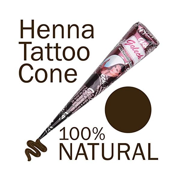 4x Golecha 100% Natural Henna Paste Cones Kegel (Rot-Braun) No Mix, No PPD, 125g – Bild 5