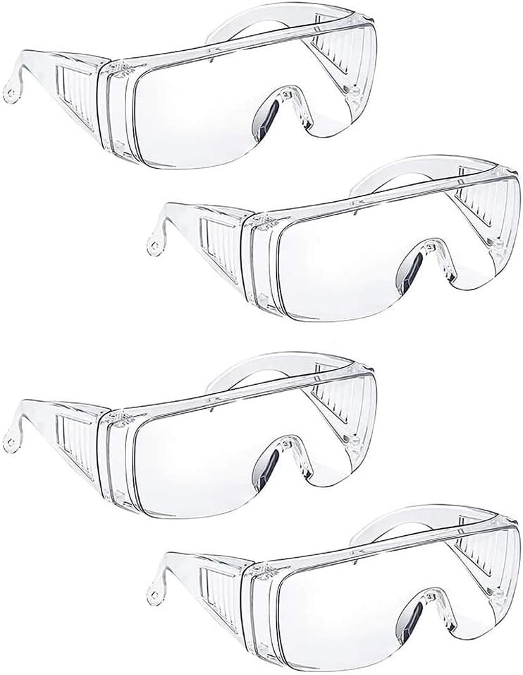 JZS Anti Fog Safety Glasses, Safety Goggles Over Eyeglasses, Anti Dust Impact Scratch Resistant Splash Proof Chemical Wrap Around Eye Protection for Lab Nurses Workers Architect