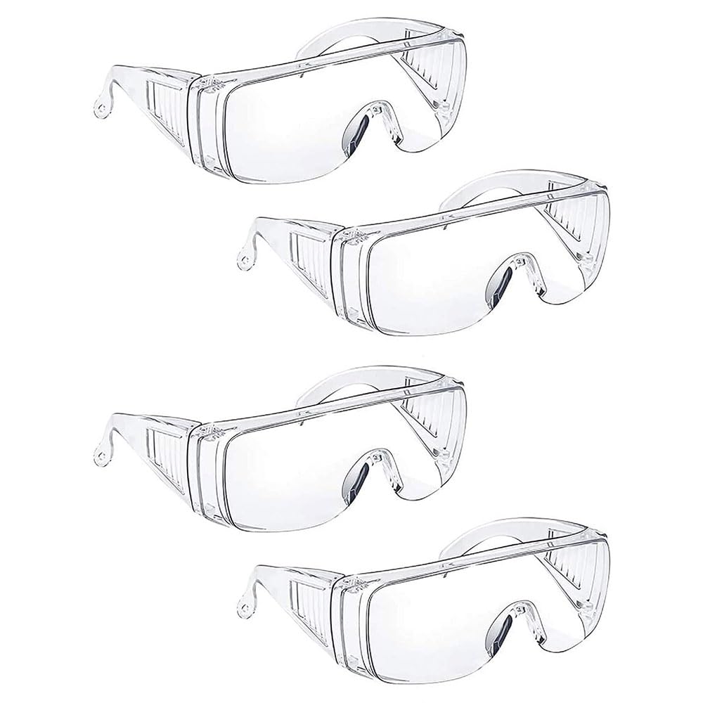 JZS Anti Fog Safety Glasses, Safety Goggles Over Eyeglasses, Anti Dust Impact Scratch Resistant Splash Proof Chemical Wrap Around Eye Protection for Lab Nurses Workers Architect