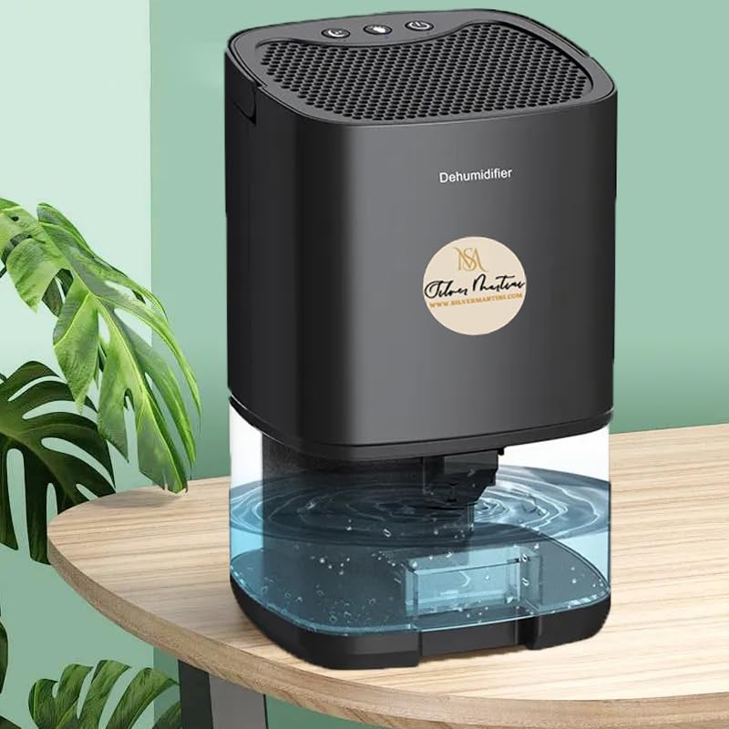 Silver Martini Home Dehumidifier for Room, 1000Ml Water Tank, 350ml/Day, Bedroom, Quiet Air Dryer Moisture Absorber, Electric Cool Dryer for Bedroom Kitchen Office (BLACK)-image-40