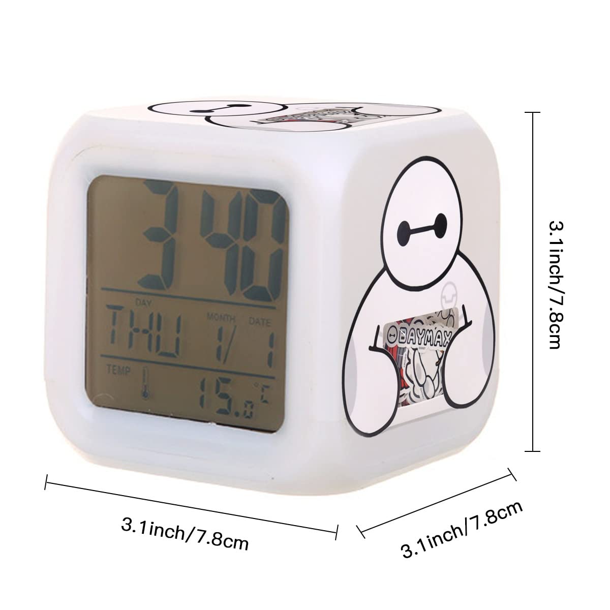 Amazon.co.jp: 目覚まし時計 LEDカラフル ベイマックス 目覚ましライト