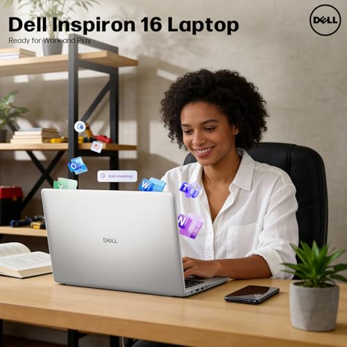 Image of Dell 16 Inch Business Touchscreen Laptop Computer, Core 7 150U(Up to 5.4 GHz), 16 inch FHD+, 32 GB DDR5 5200 MT /s, 1 TB SSD, Backlit KB, Fingerprint Reader, Copilot AI, WiFi 6E, FHD Webcam, Windows 11 Pro