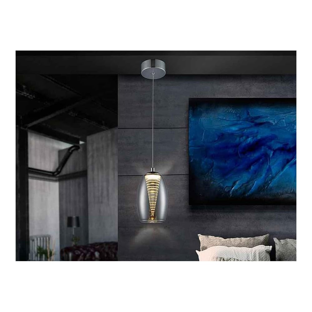 Akunadecor - Lampara Colgante Modelo Nebula Led Cromo-cristal