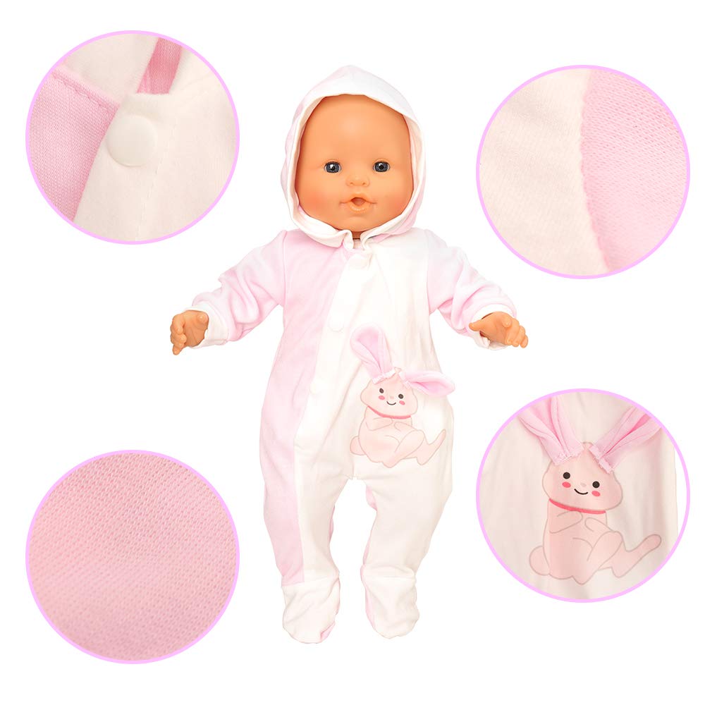 Miunana 5X Vestidos Verano Casual Ropas para New Born 14- 18 Pulgadas Muñeca bebé 35 - 46 cm Doll Baby Born