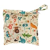 Bolsa de Pañales Reutilizable Bolsa con Cremallera Impermeable para mamá